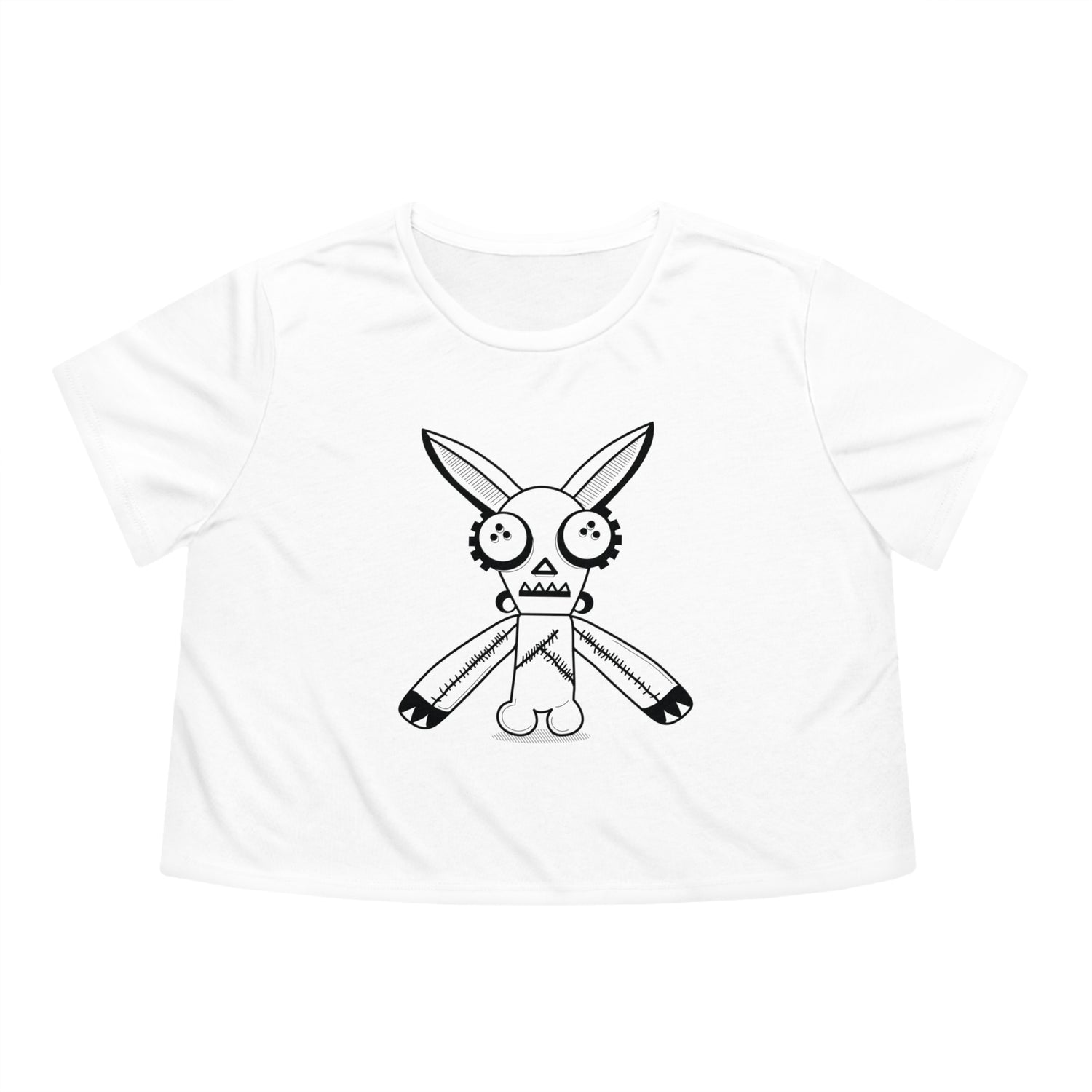 Undead Robot Bunny Cropped Tee