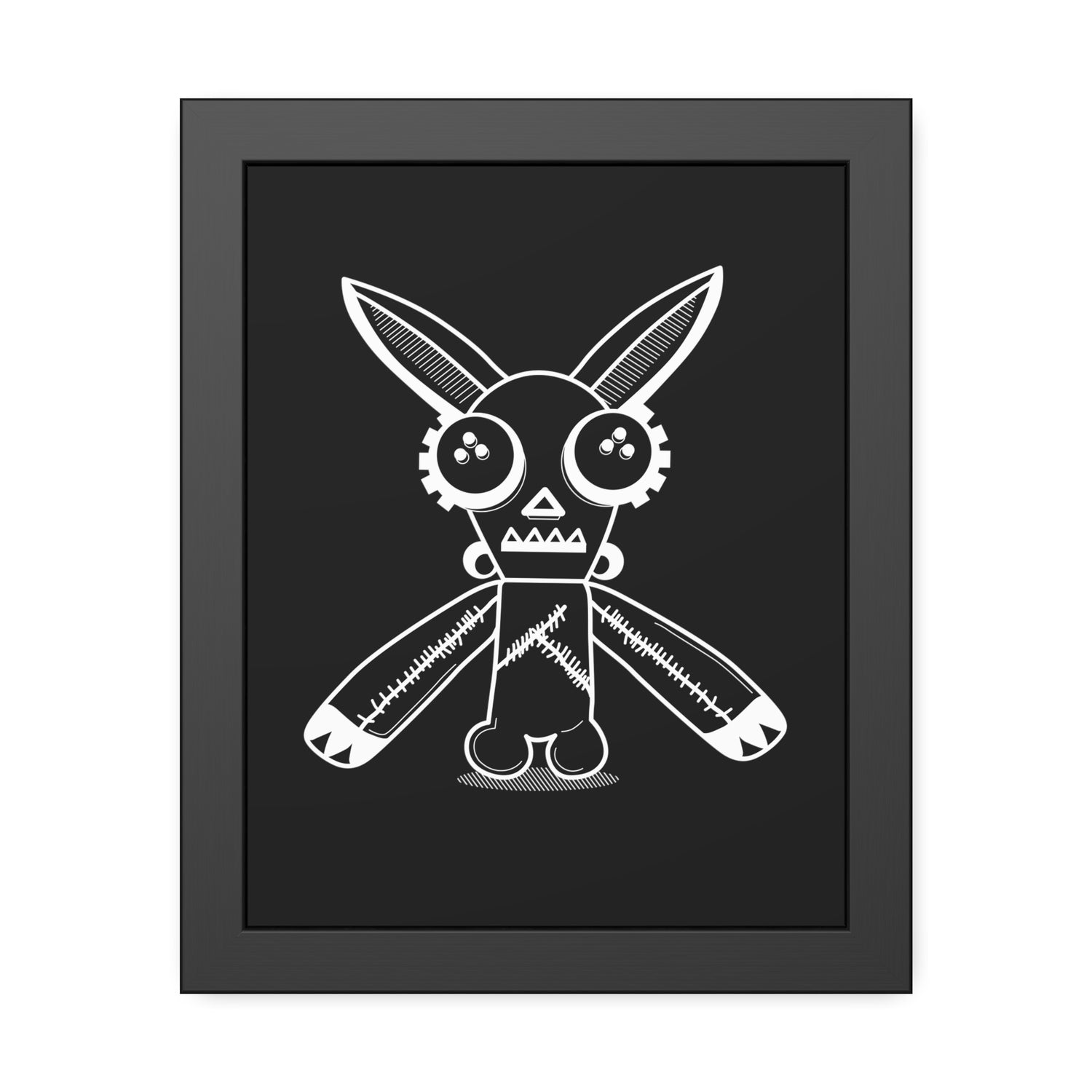 Undead Robot Bunny Framed Paper Poster