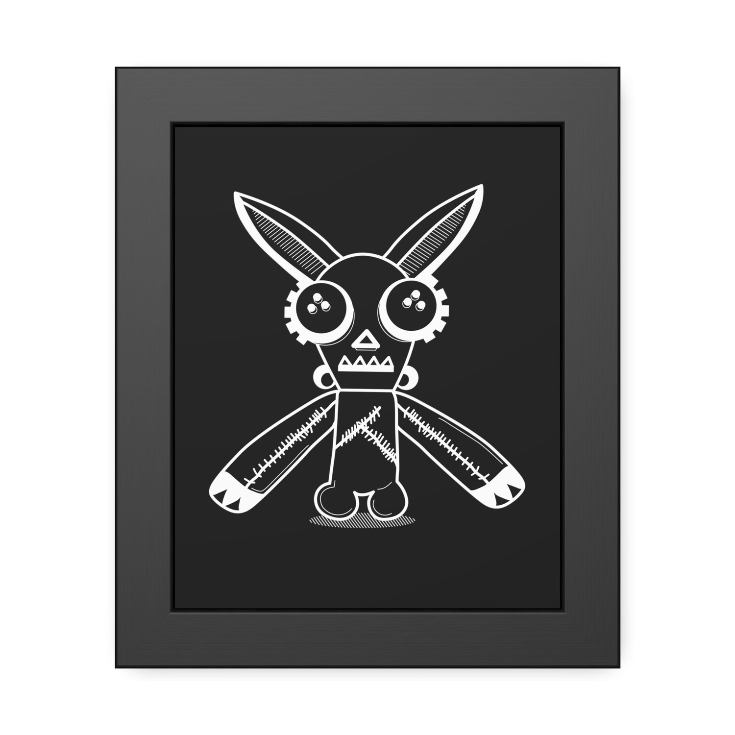 Undead Robot Bunny Framed Paper Poster